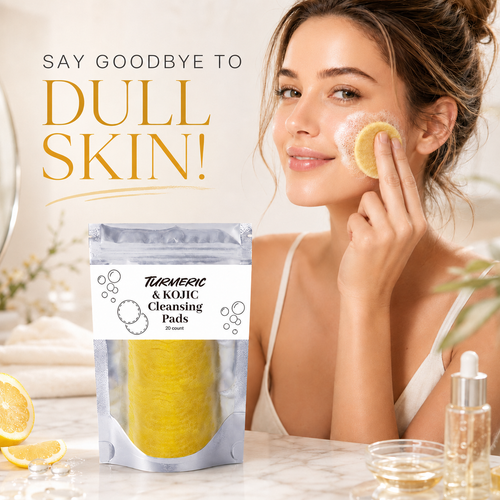 🔥 Natural Turmeric & Kojic Acid Gentle Face Cleansing Pads🔥