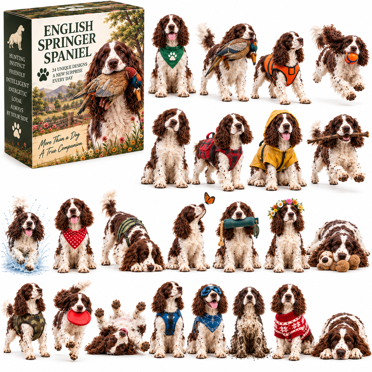 🎀24 Days of English Springer Spaniels – 24 Personalities, One Unforgettable Pack