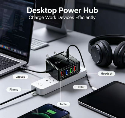 Four-Port Travel Charger for Extended Phone Battery Life