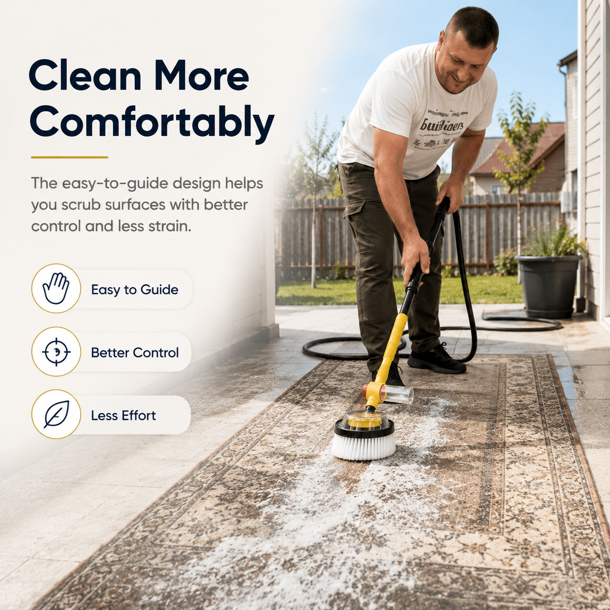 ⚡Water-Assisted Deep Cleaning Scrub Brush for Rugs, Patios & Outdoor Surfaces