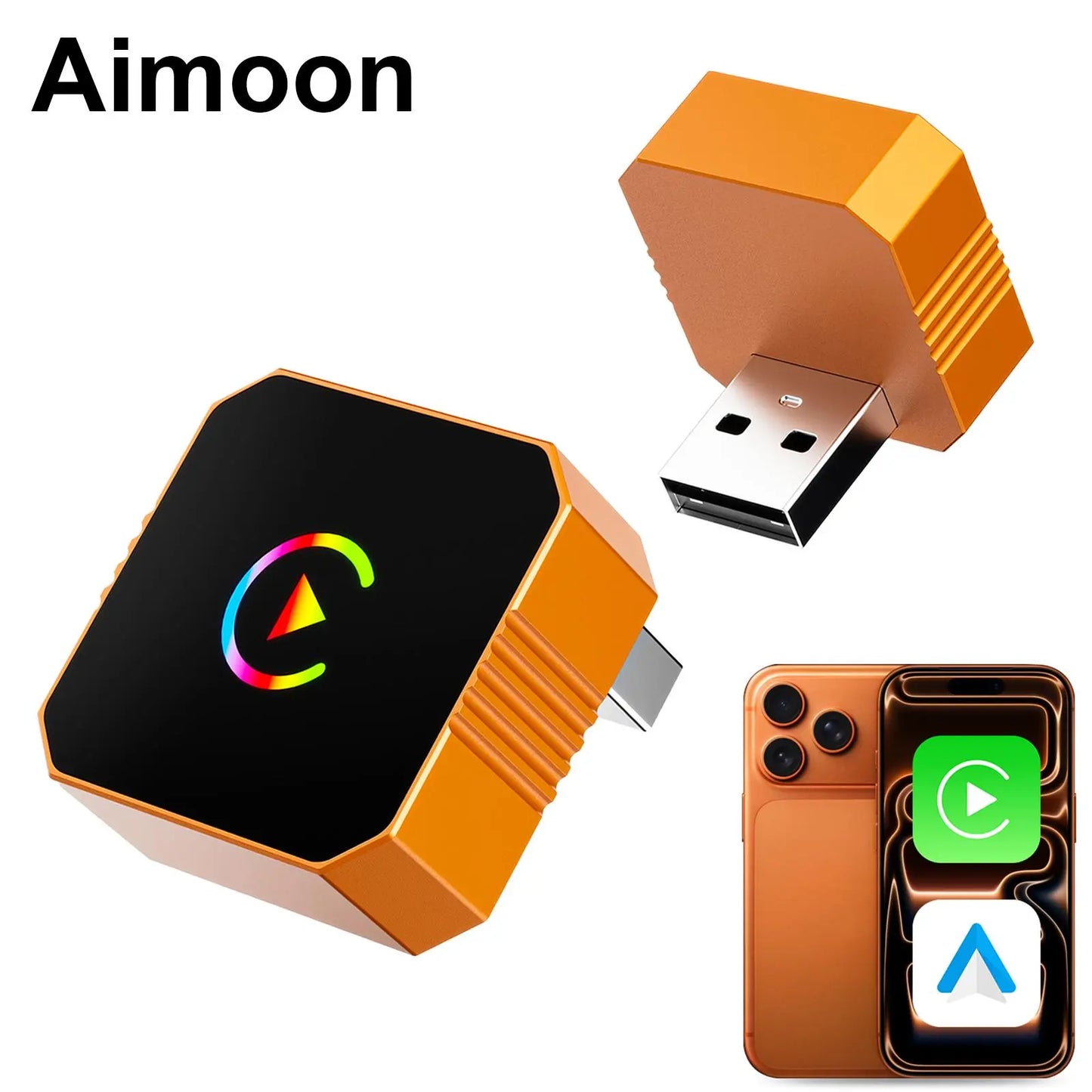 Aimoon Mini Wireless CarPlay & Android Auto Adapter 2026