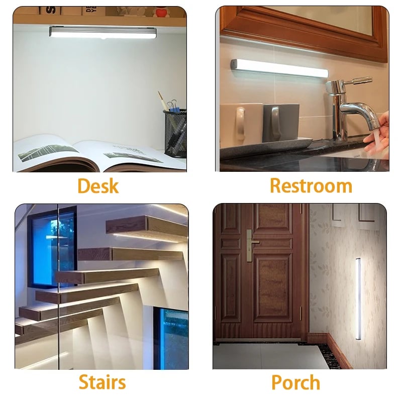 ⚡50% OFF Factory Clearance –💡 Punch-free Smart Sensor Magnetic Rechargeable LED Lights✈Fast Worldwide Shipping