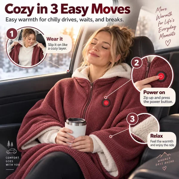 🎁 Wearable Heated Blanket for Cozy Couch & Desk Comfort