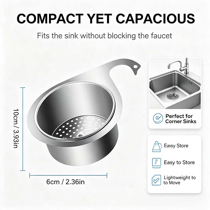🔥BUY 1 GET 1 FREE💧Stainless Steel Swan Sink Strainer Basket🦢💧
