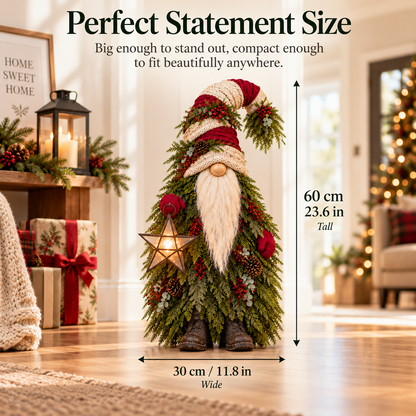 💫Evergreen Star Gnome™ Lighted Christmas Woodland Decor