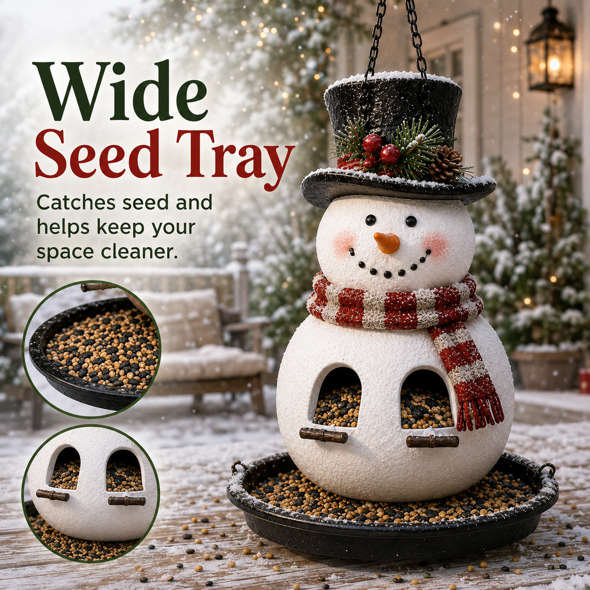 ⛄Christmas Bird Feeder Collection – Festive Hanging Garden Feeders for Wild Birds