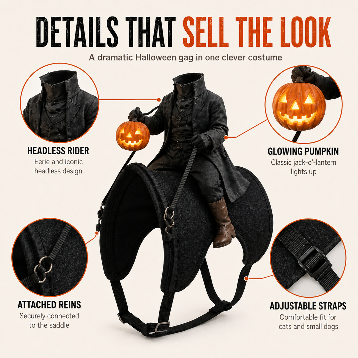 🎃The HeadlessHorseman RiderTM PetCostume