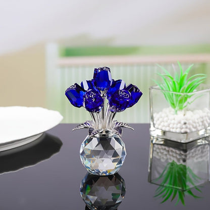 💖Hot Sale 49% OFF💎Crystal Colorful Rose Flower Vase