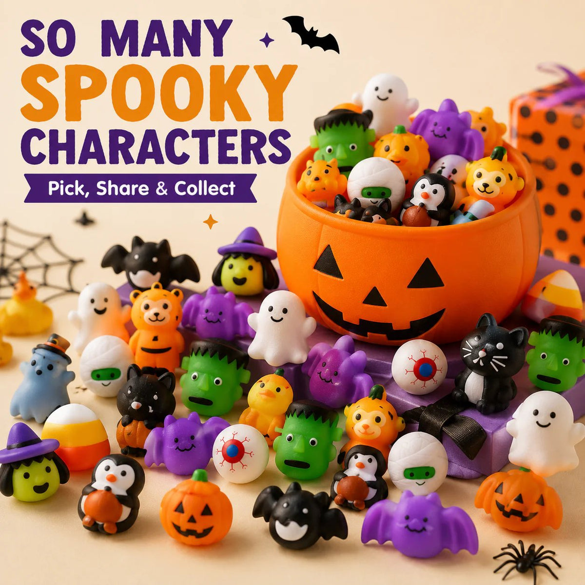 🎃🥳 30PCS Halloween Mochi Squishy Toys