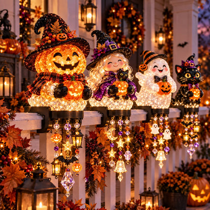 🔥 🎃Halloween Porch Magic Cascade Railing Lights