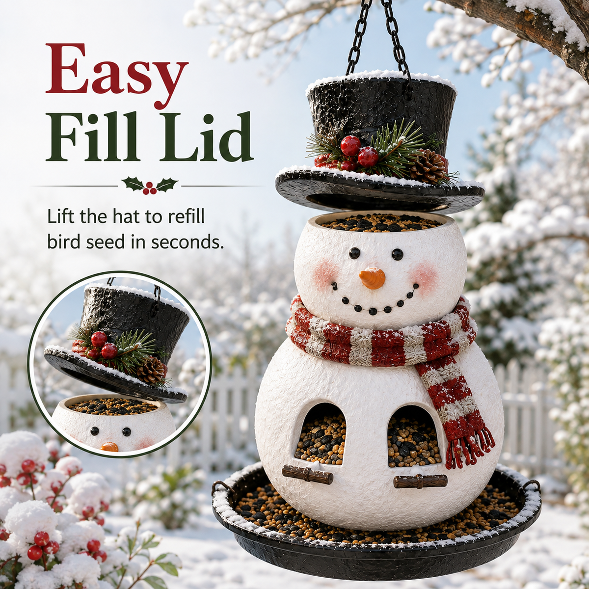 ⛄Christmas Bird Feeder Collection – Festive Hanging Garden Feeders for Wild Birds