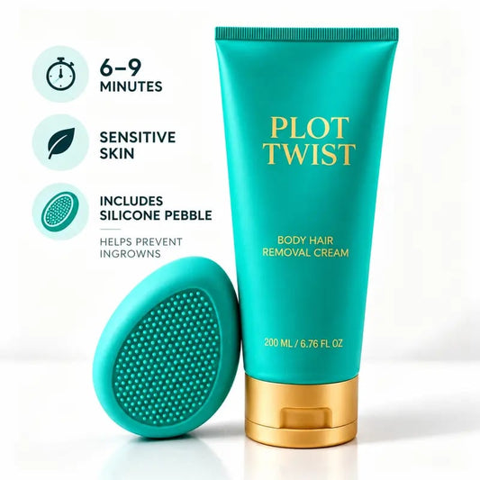 🪒❌Plot Twist Fast-Acting Body Hair Removal Cream | Sensitive Skin Formula with Silicone Pebble Remover
