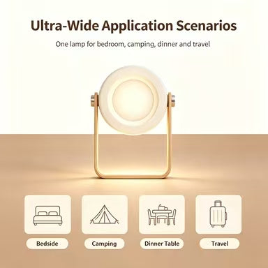 💡Portable Fold‑able Lantern Night Light | USB Rechargeable Bedside Ambient Lamp
