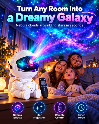 ✨360° Adjustable Astronaut Galaxy Projector, Nebula Starry Sky Night Lamp