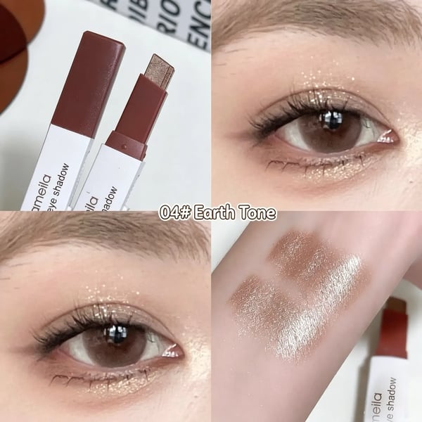 🎨 Dual-Color Eyeshadow Stick – Matte & Shimmer, Waterproof, Beginner-Friendly
