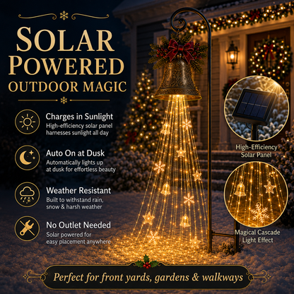 🔥Hot Sale 40% OFF🎄 Christmas Bell Cascade Solar Yard Light
