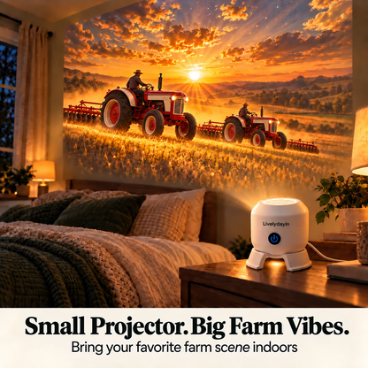 ⚡Last Day 50% OFF🚜 Tractor & Farm Scene Room Projector – Wall & Ceiling Décor for Tractor Lovers