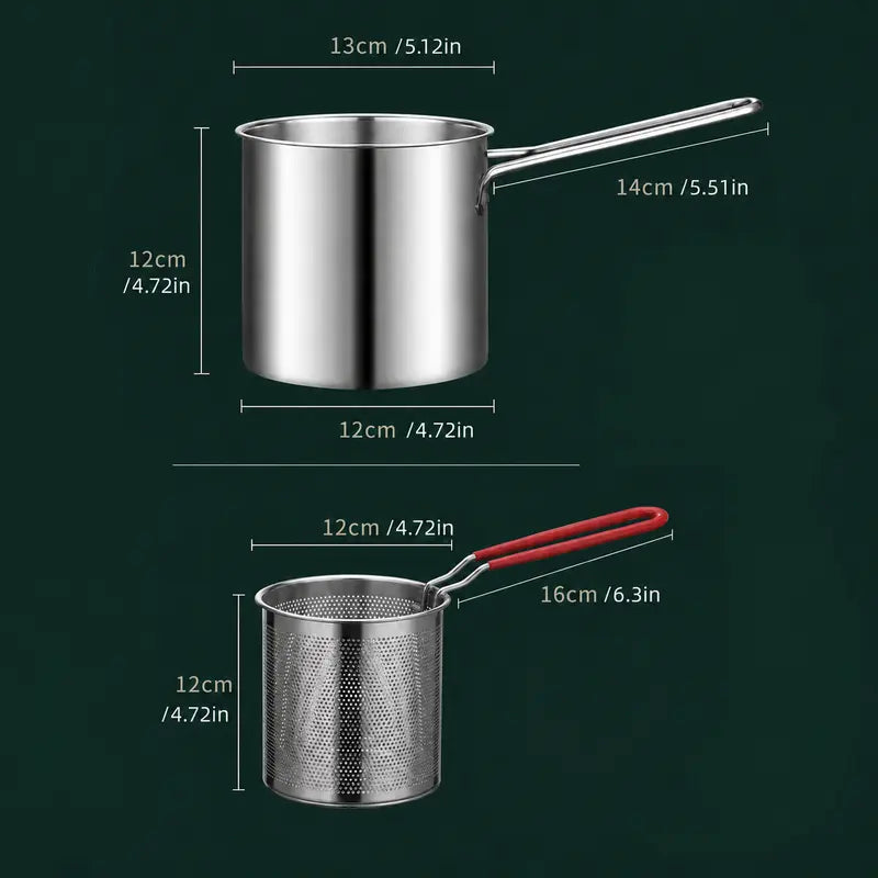 ⚡Stainless Steel Deep Fryer Set