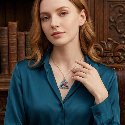 ✨❤️‍🔥 Birthstone Celtic Trinity Knot Necklace – Meaningful Irish Knot Pendant for Women, Anniversary & Birthday Gift