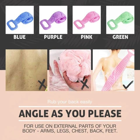 🛁 Silicone Back Scrubber Towel – Reach Every Inch With A Better Shower Clean ✨