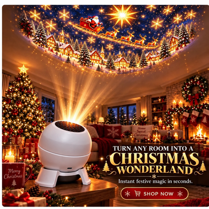 🔥Turn Any Room Into a Christmas Wonderland – Holiday Projection Night Light❄️