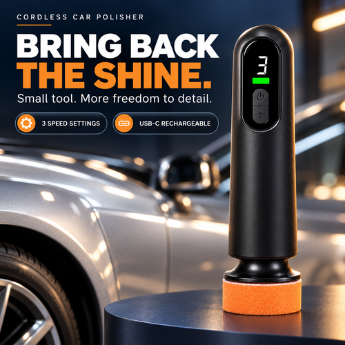 🚗 Cordless Car Polisher Kit – 3-Speed Paint & Glass Care
