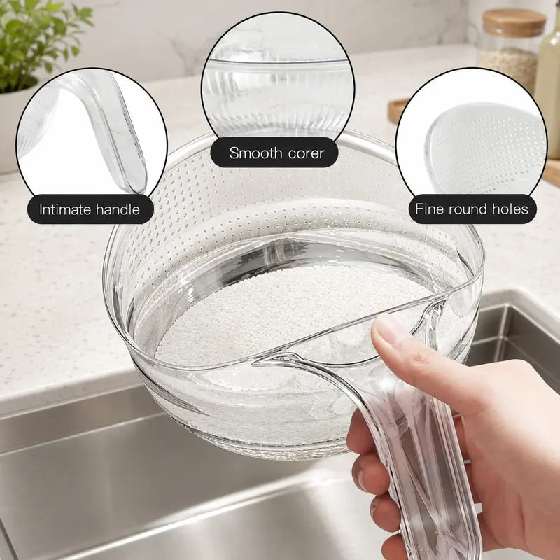 ⚡Aesthetic Multifunctional Rice Strainer with Handle