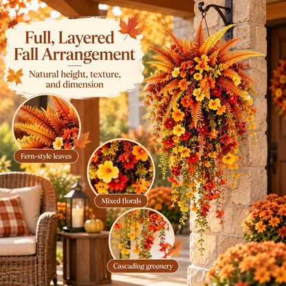⚡Autumn Cascading Floral Hanging Swag