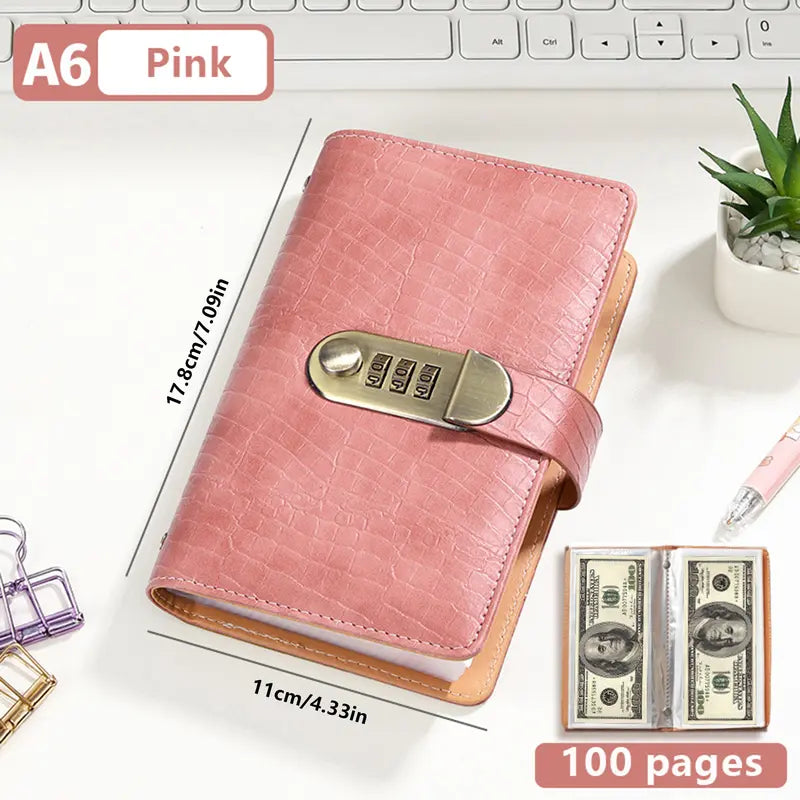 🔐🔥 Lockable A6 Savings Binder – Cash Organizer & Budget Planner