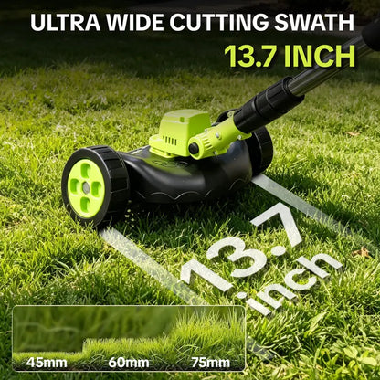 ⚡21V 3-in-1 Cordless String Trimmer, Edger & Mini Mower – 2 Batteries Included