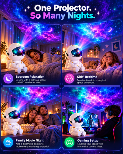 ✨360° Adjustable Astronaut Galaxy Projector, Nebula Starry Sky Night Lamp