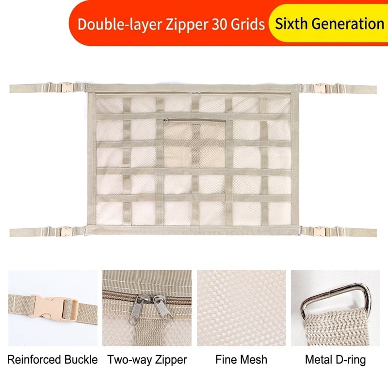 💕🚗NEW-Car Ceiling Storage Net Pocket