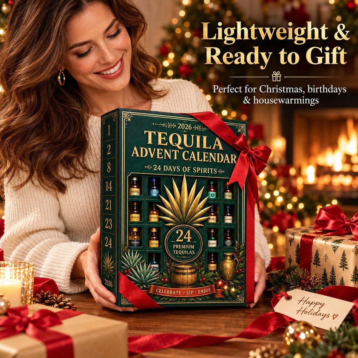 🔥24 Days Mini Tequila Bottle Advent Calendar Blind Box | Holiday Decor & Collector Gift