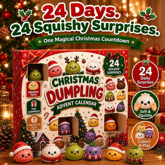 ⚡CHRISTMAS SPECIAL | 24 Days of Mini Squishies – Cute 2026 Advent Calendar with Daily Dumpling Surprises