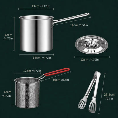 ⚡Stainless Steel Deep Fryer Set