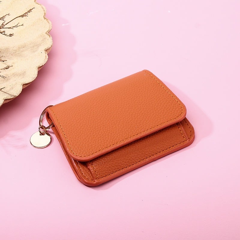 👛RFID Short Wallets for Women – Fashionable Card Holder with Key Ring & Coin Purse