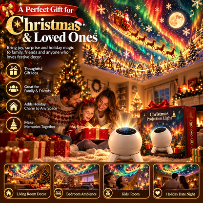 🎅 Magical Christmas Scene Projector – Transform Your Room into a Holiday Wonderland ✨
