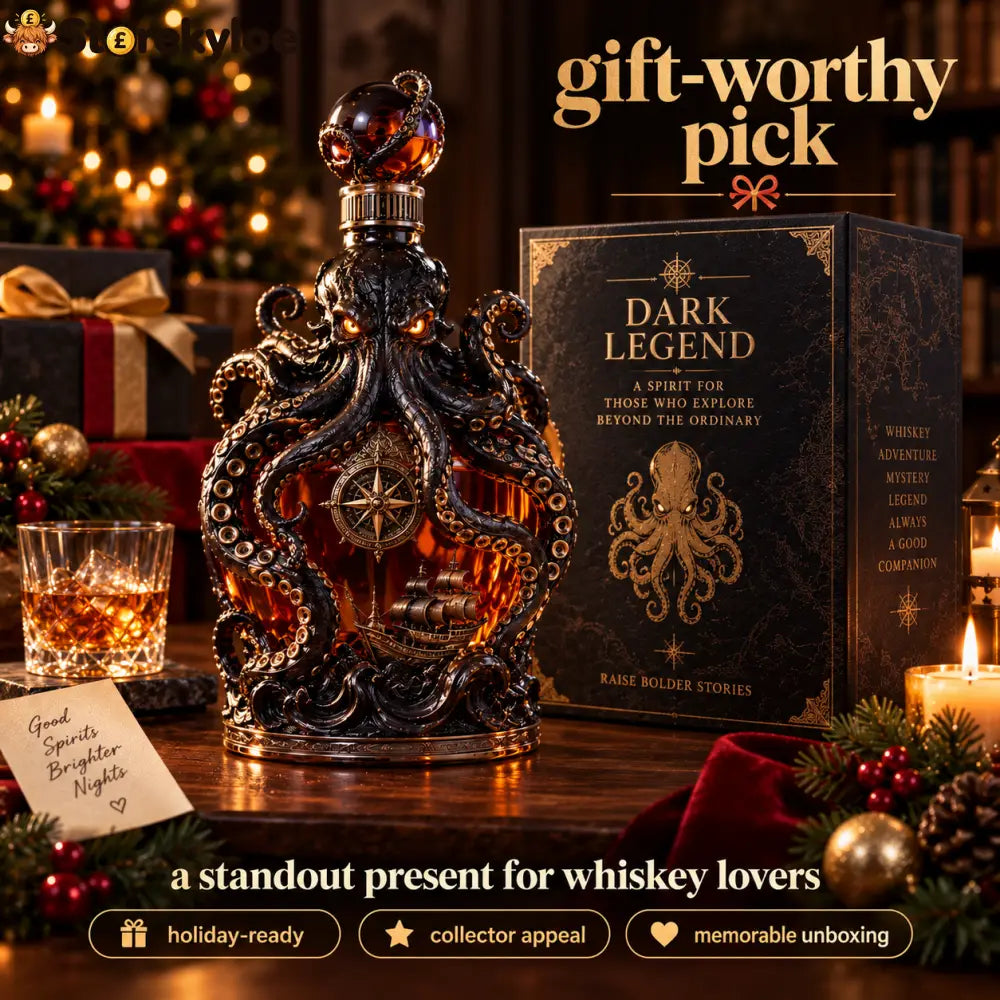🐙Deep-sea Octopus Voyage Octopus Whiskey Decanter | Gothic Nautical Bar Centerpiece