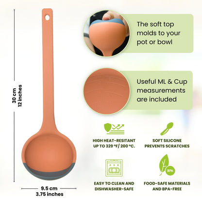 ⚡Soft Top Silicone Kitchen LADLE Spoon