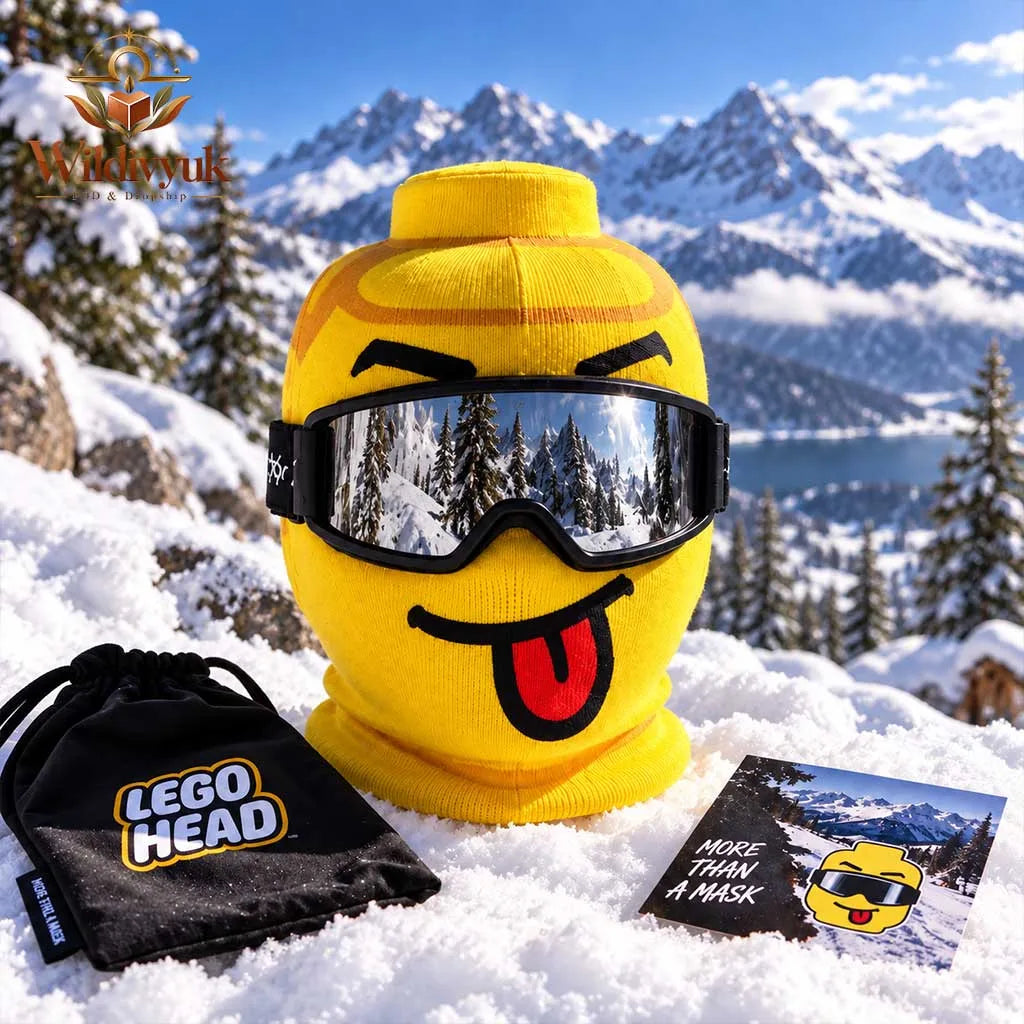 🤣Funny Yellow Block Head Ski Mask – The Face Nobody Forgets