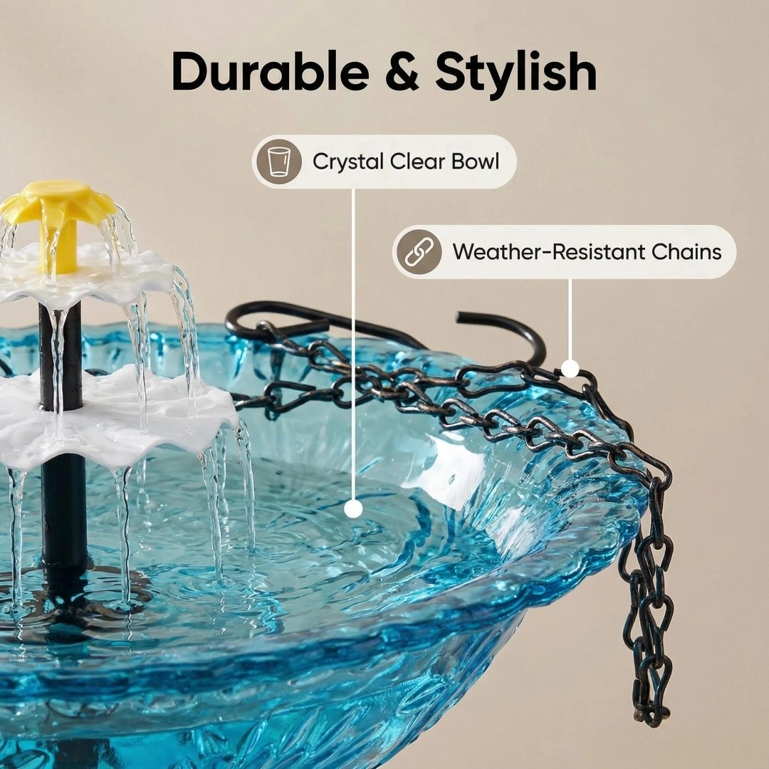 ⚡Solar Cascade Hanging Bird Bath Fountain