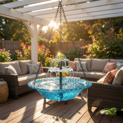 ⚡Solar Cascade Hanging Bird Bath Fountain
