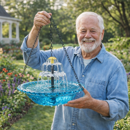 ⚡Solar Cascade Hanging Bird Bath Fountain