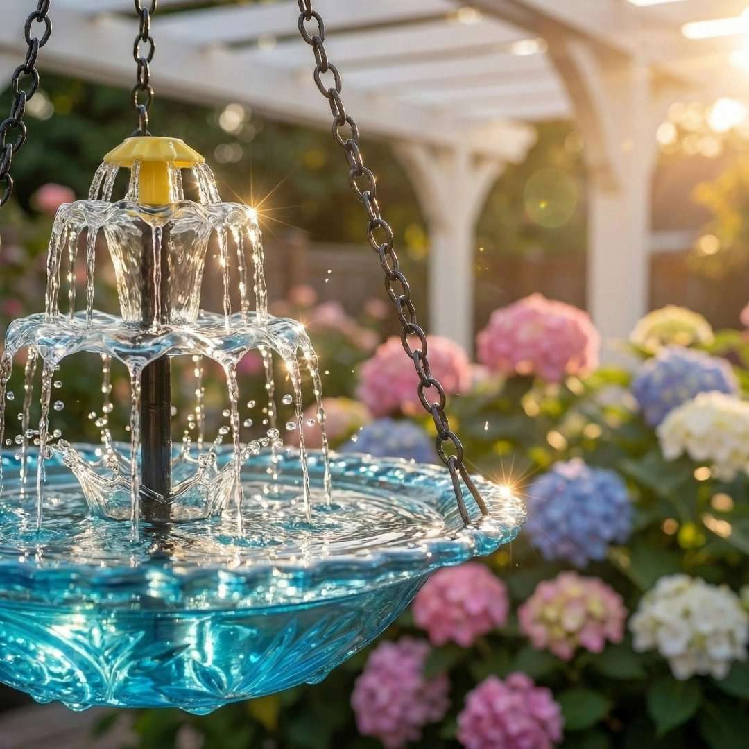 ⚡Solar Cascade Hanging Bird Bath Fountain