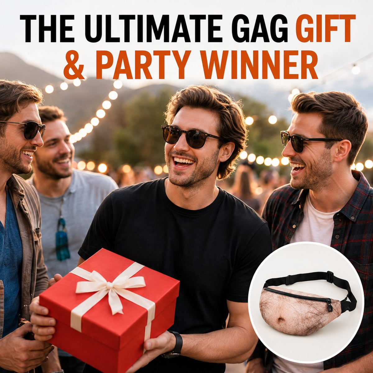 🔥 3D Prank Dad Bod Waist Bag