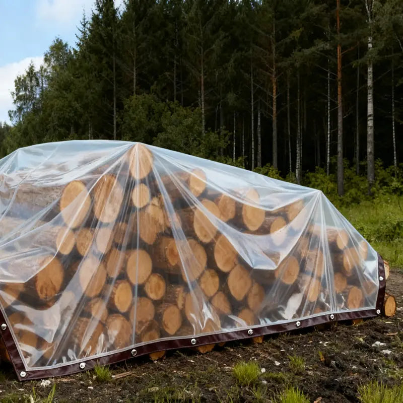 ⚡Clear Waterproof PE Tarp, Transparent Outdoor Cover with Metal Grommets