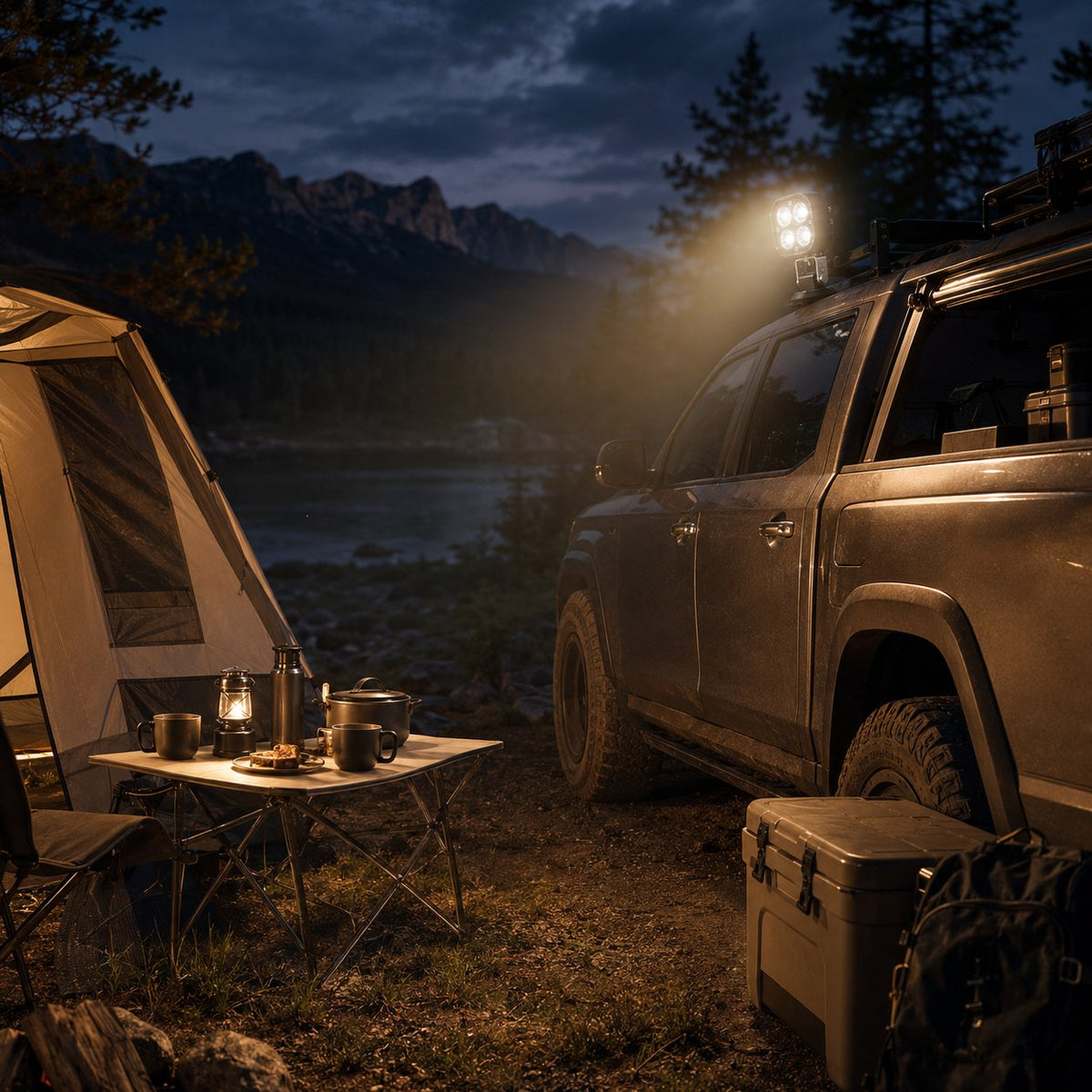⚡ Omni-Directional 360-degree rotation LED Pod Light