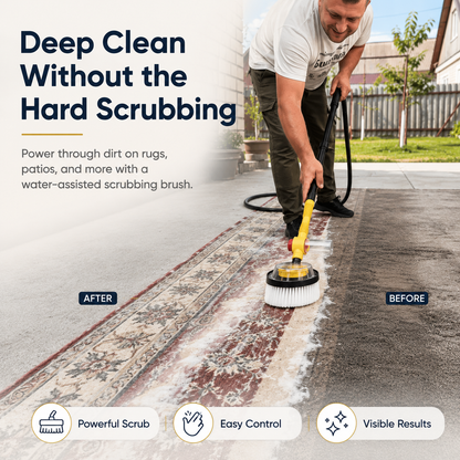 ⚡Water-Assisted Deep Cleaning Scrub Brush for Rugs, Patios & Outdoor Surfaces