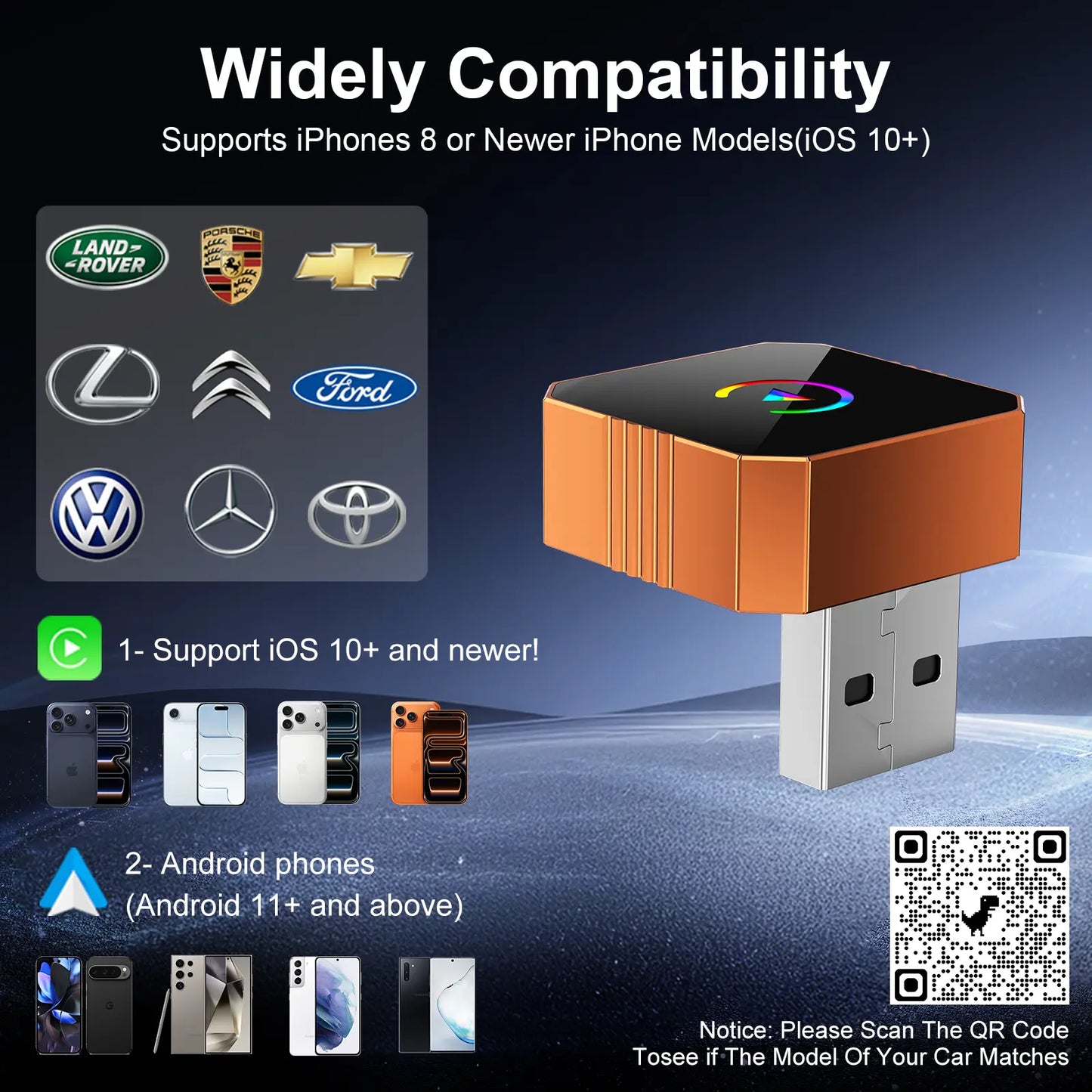 Aimoon Mini Wireless CarPlay & Android Auto Adapter 2026