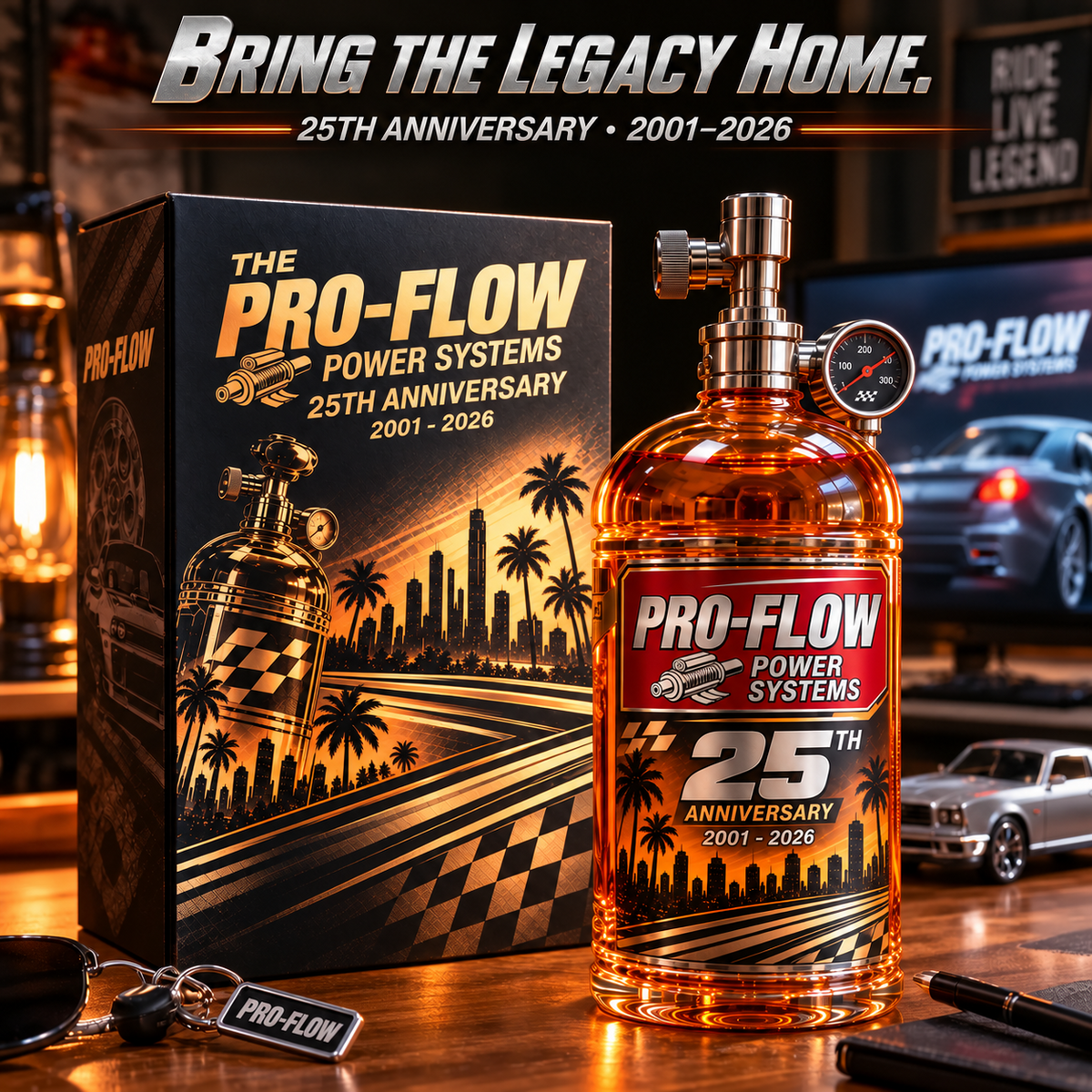⏳ Last Day 49% OFF – 25th Anniversary Street Racing Nitrous Tank Whiskey Decanter with Collector’s Box